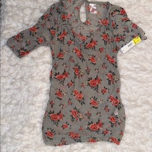 Flower see-through blouse